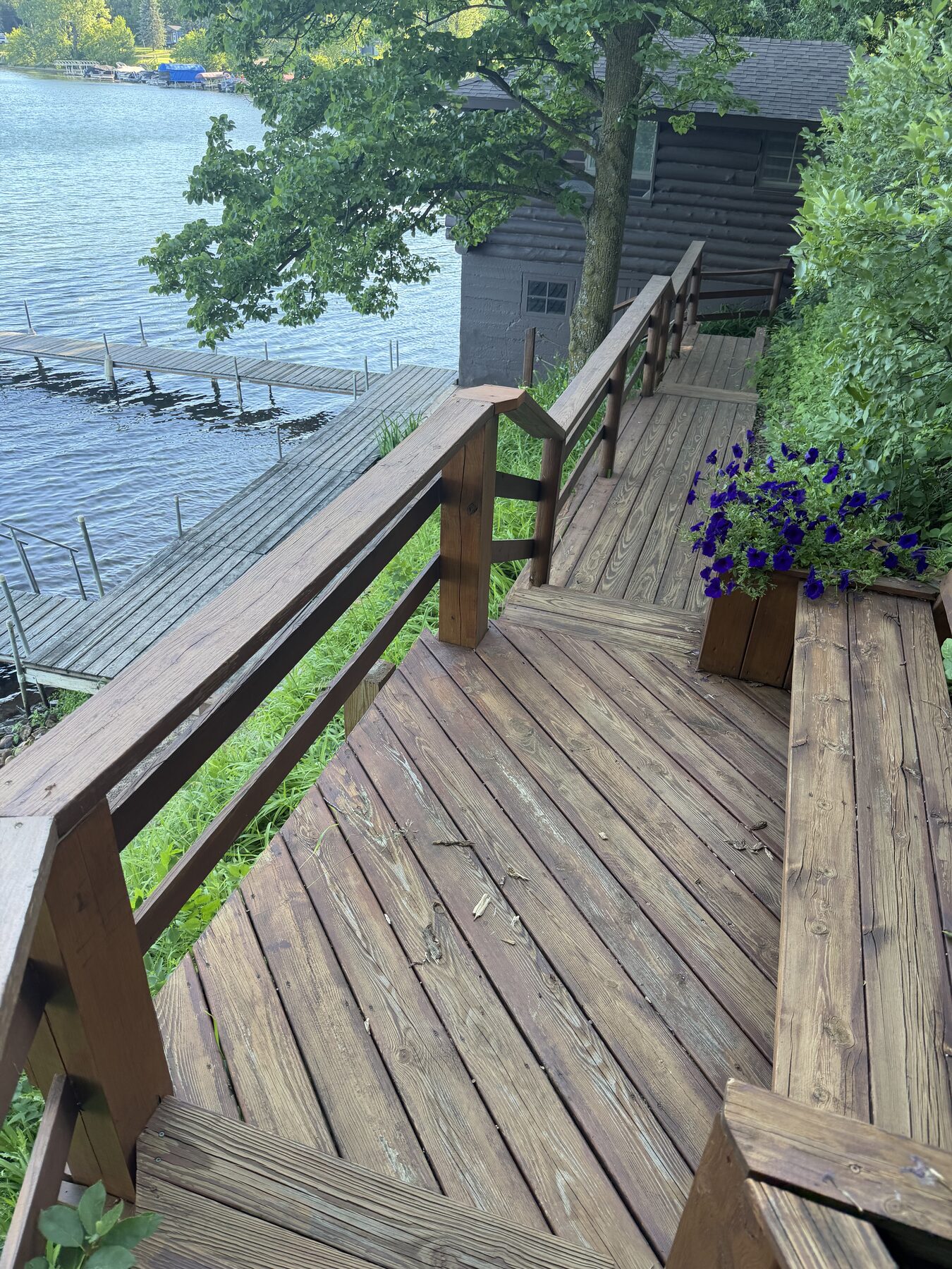 Steps down to the dock