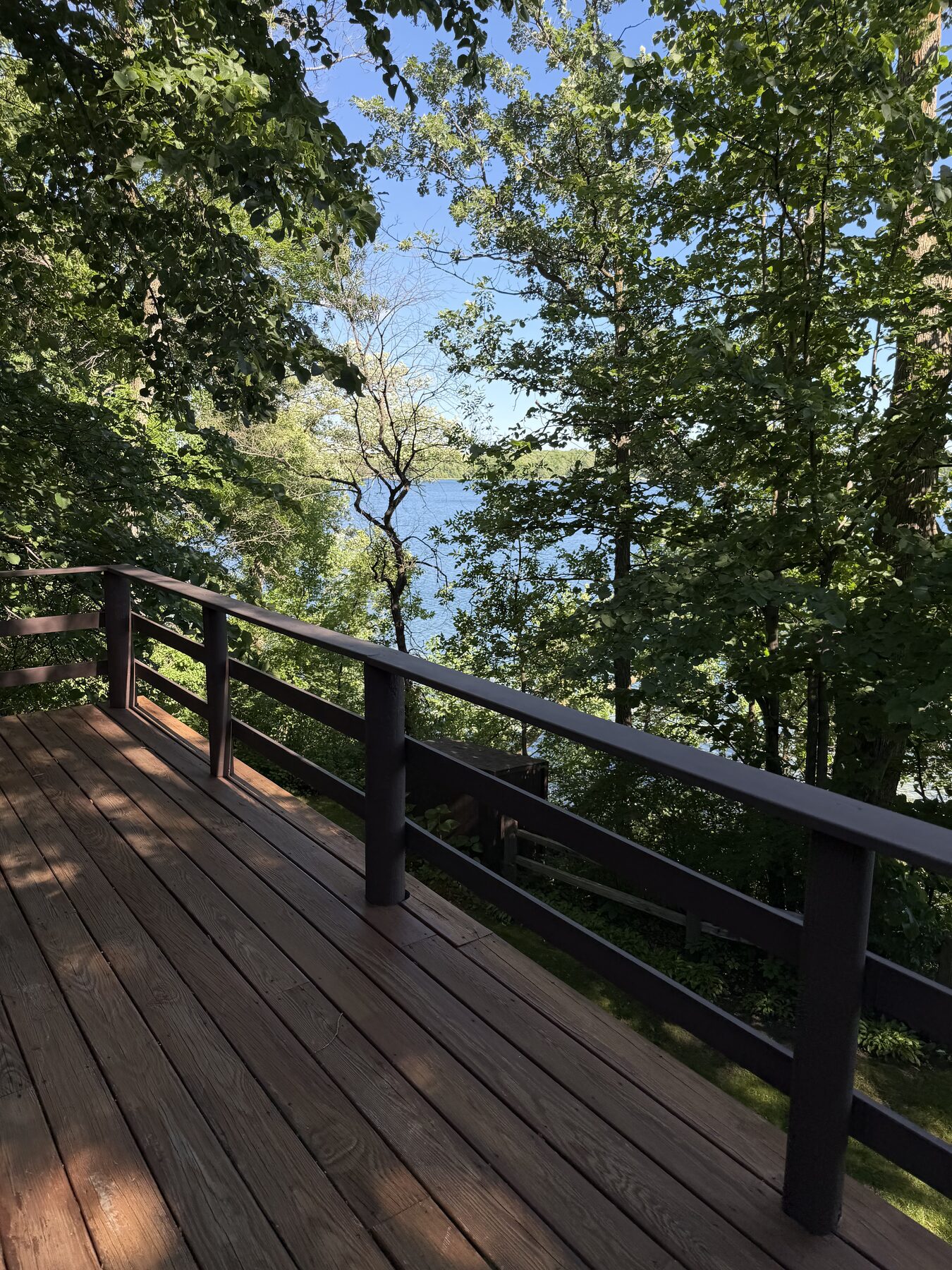 Lake view from the deck